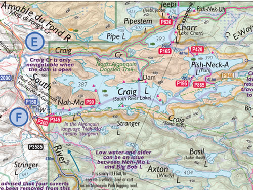 Map - Craig Lake weekend