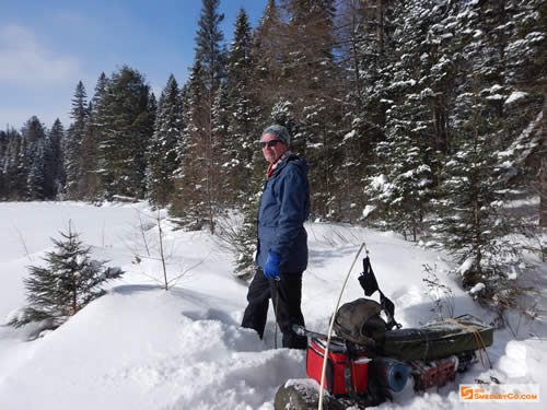 Glen looking over pond near Pinetree Lake.