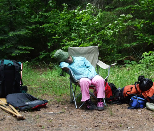 Nap time on Opeongo to Proulx portage.