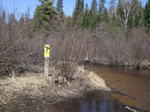 At the 60m portage start.