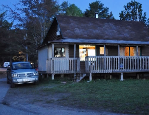 Night before, cottage on Ottawa River.